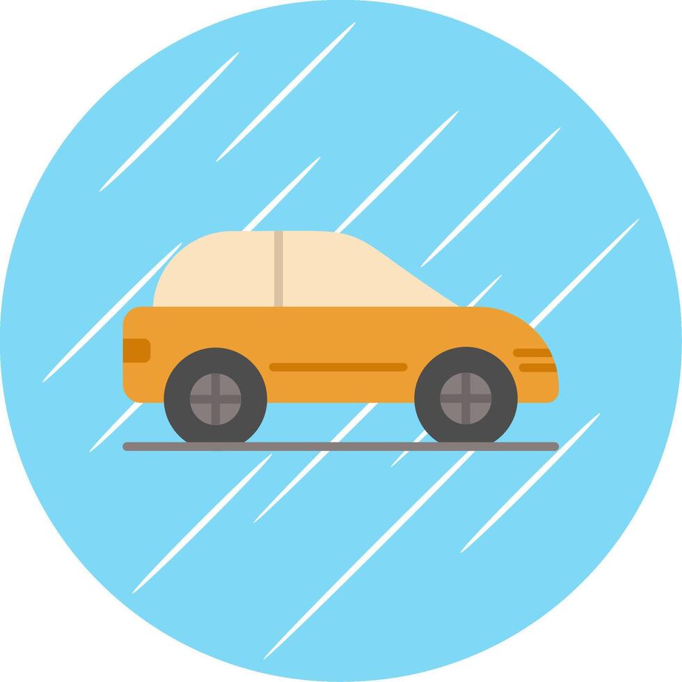 Car Flat Blue Circle Icon vector