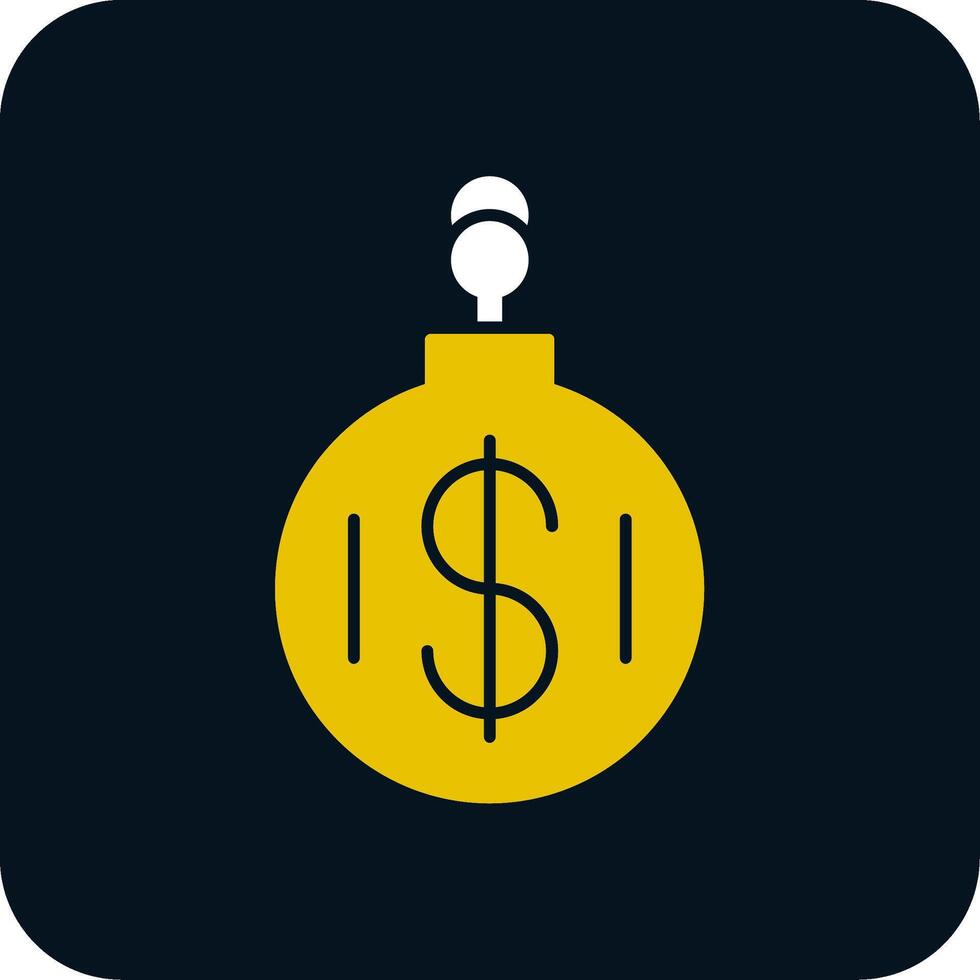 Debt Glyph Two Color Icon vector