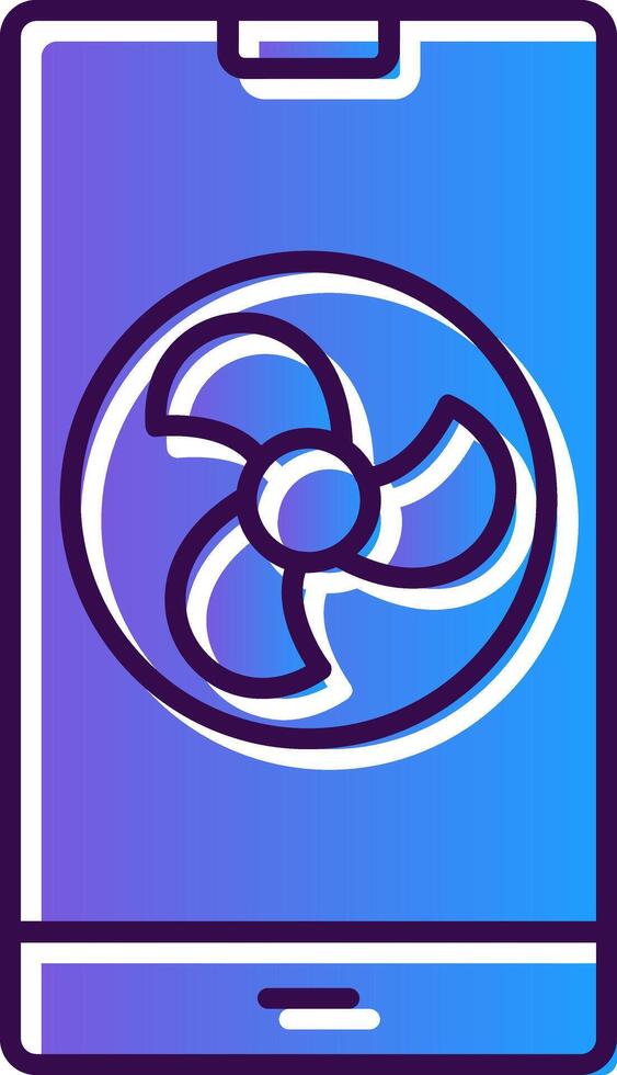 Fan Gradient Filled Icon vector