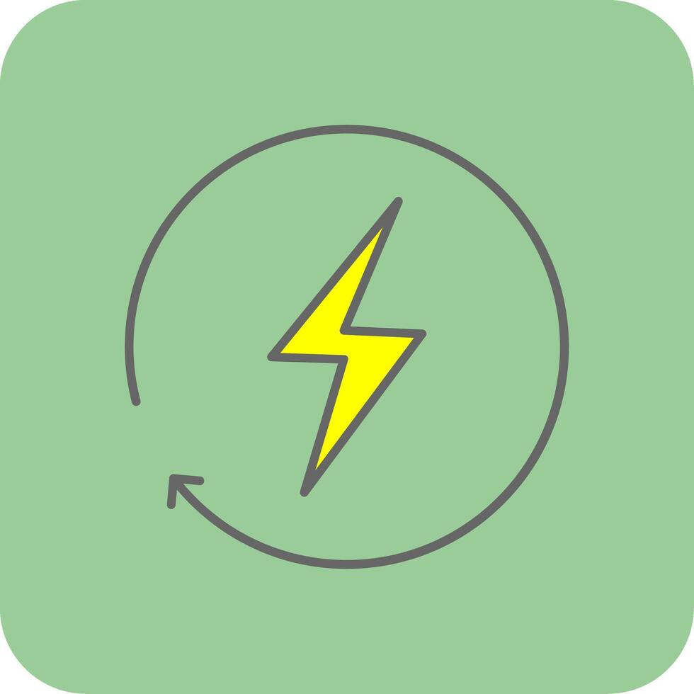 Energy Filled Yellow Icon vector