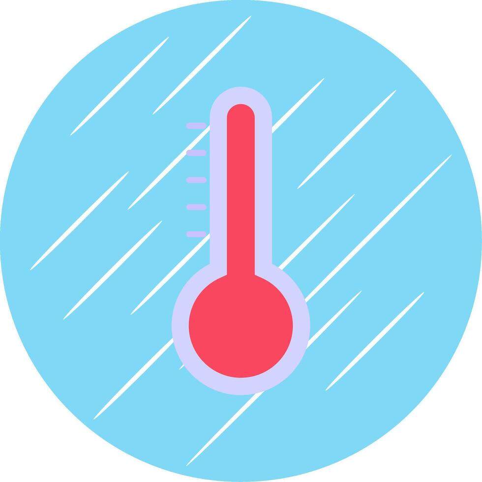 temperatura plano azul circulo icono vector