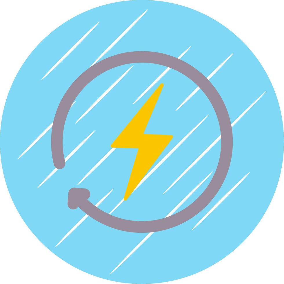 Energy Flat Blue Circle Icon vector