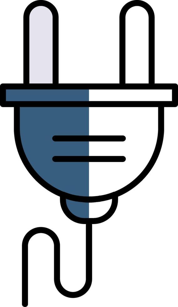 Plug Filled Half Cut Icon vector
