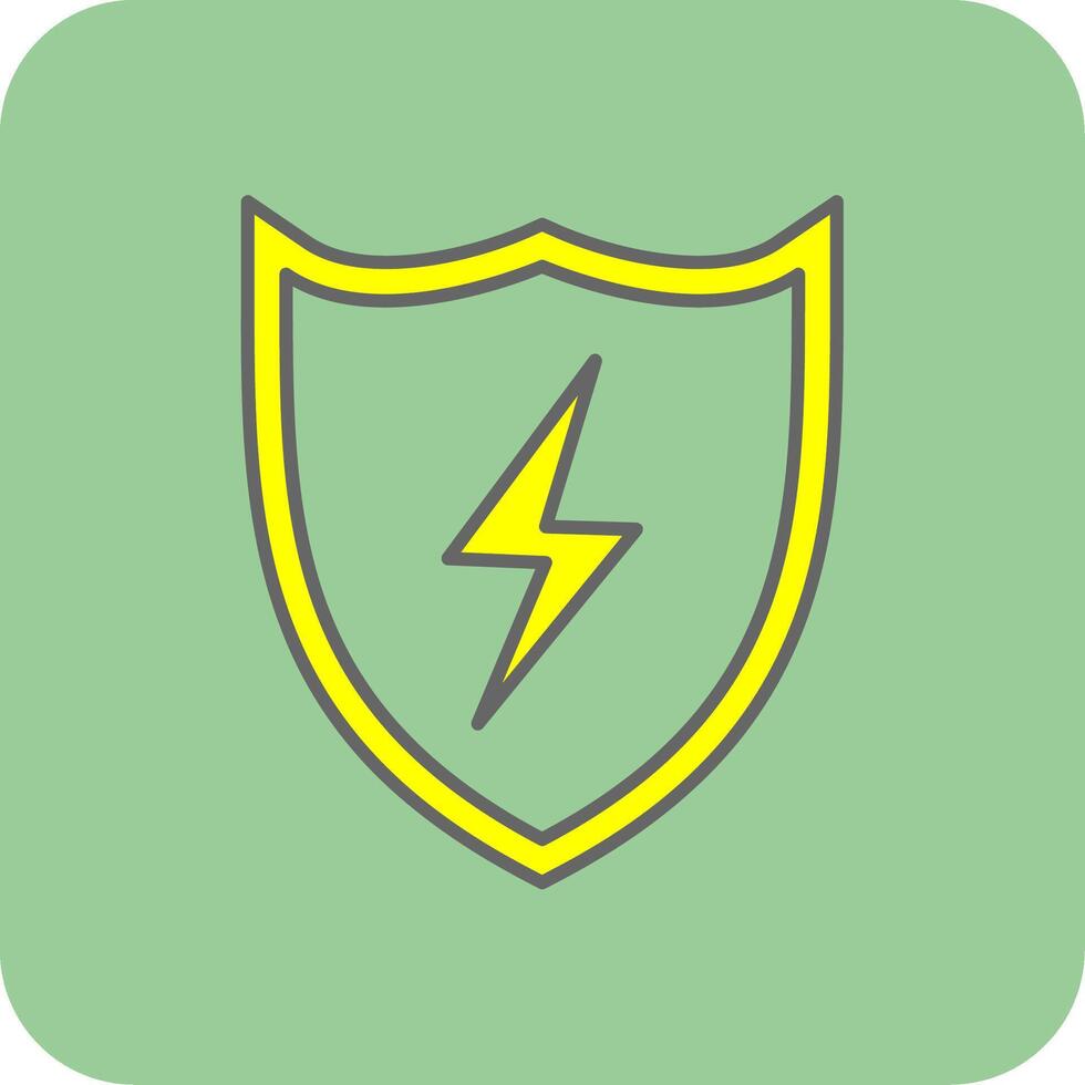 Shield Filled Yellow Icon vector
