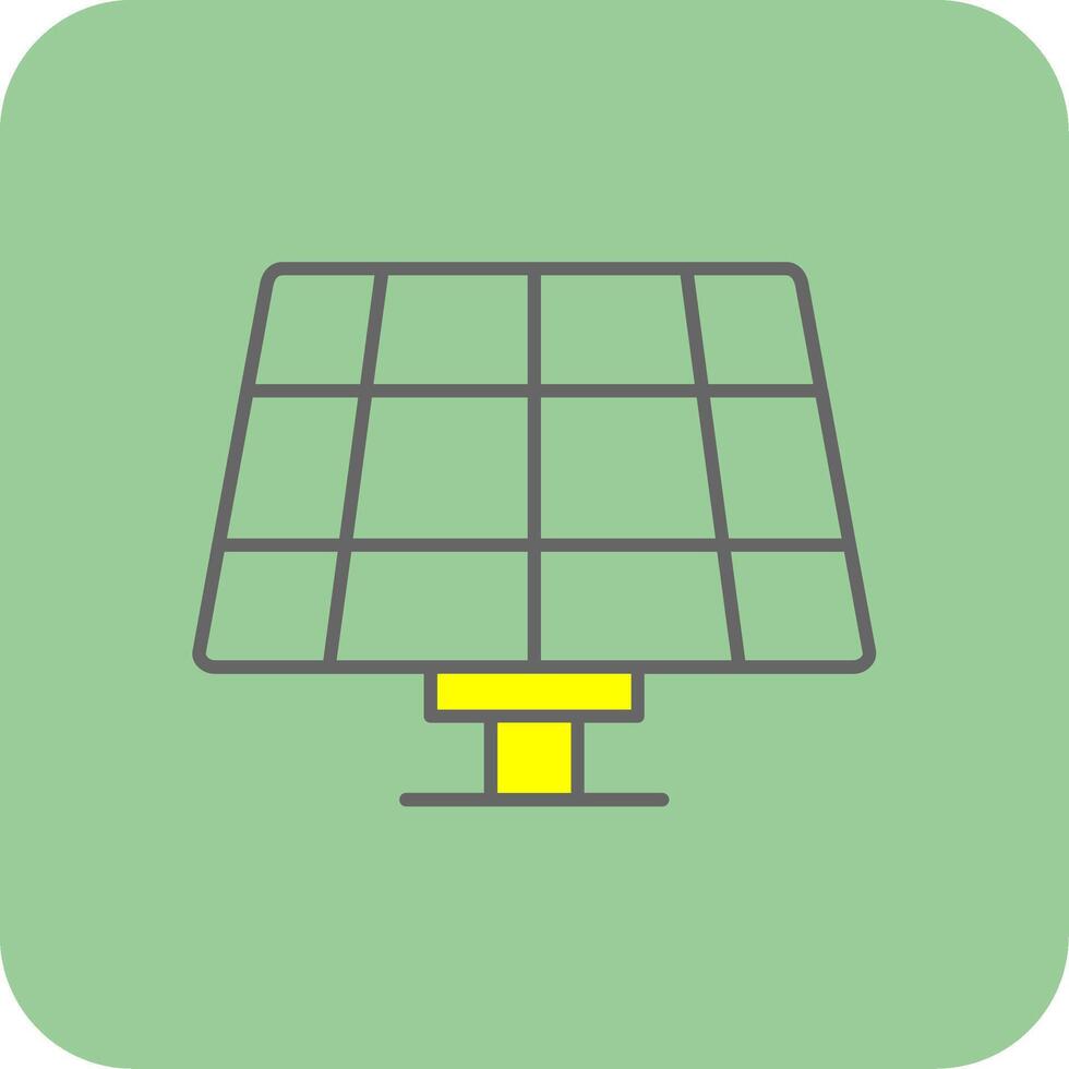 Solar Panel Filled Yellow Icon vector