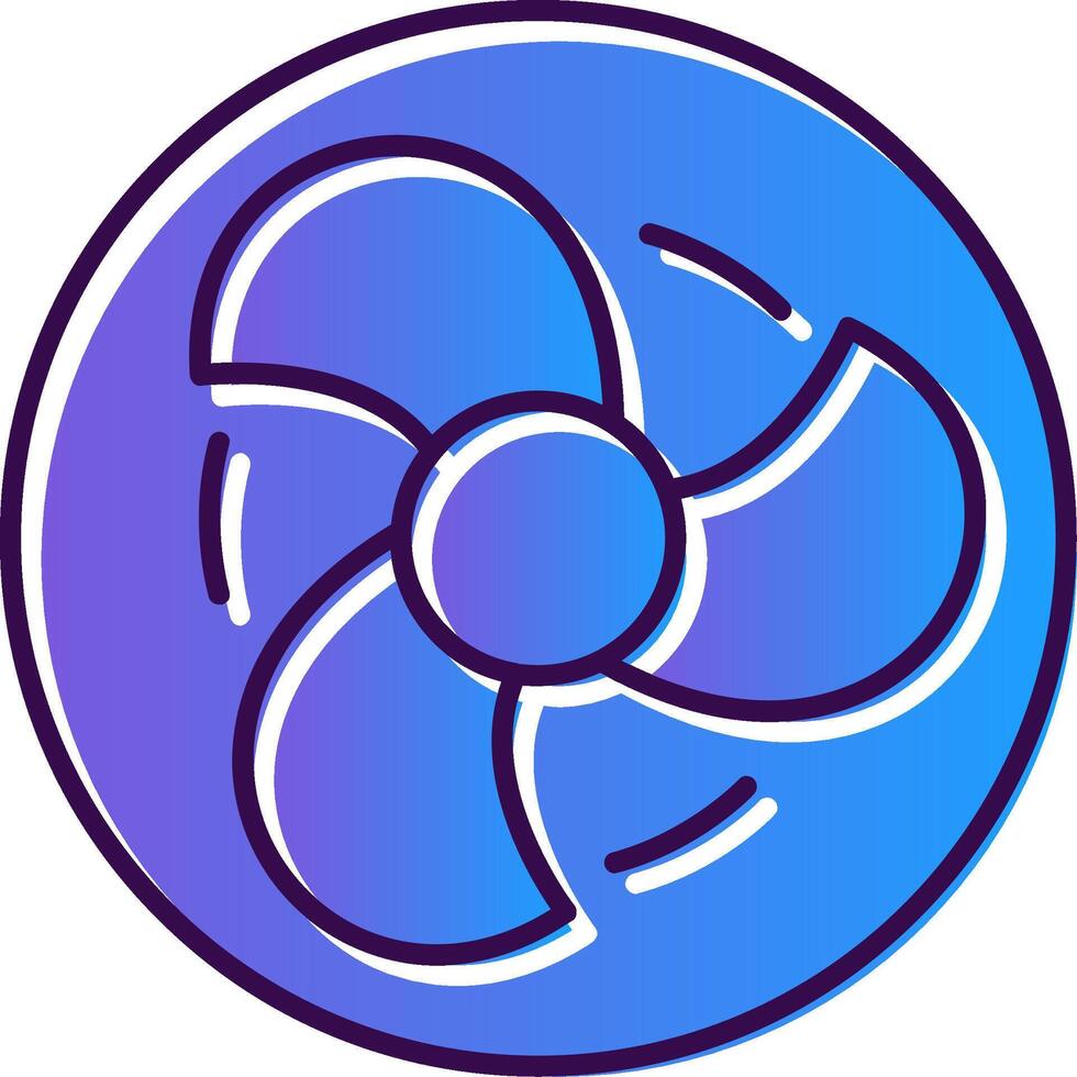 Fan Gradient Filled Icon vector