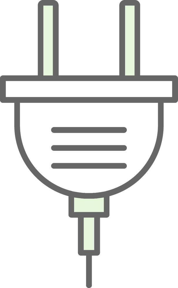 Power Plug Fillay Icon vector