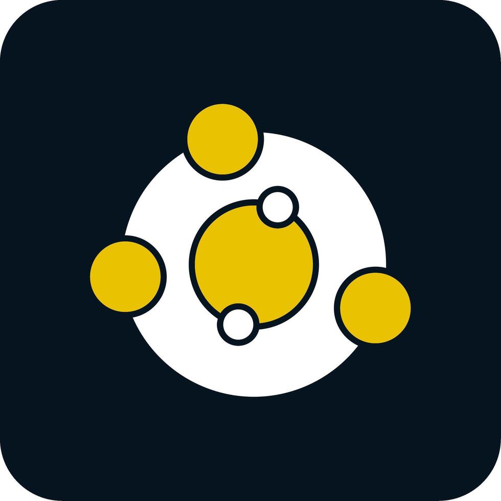 Solar System Glyph Two Color Icon vector