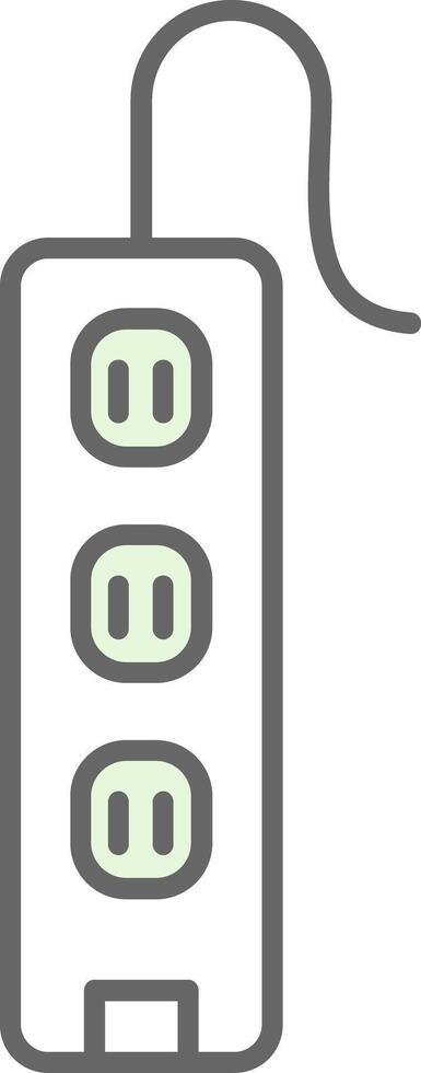 Power Strip Fillay Icon vector