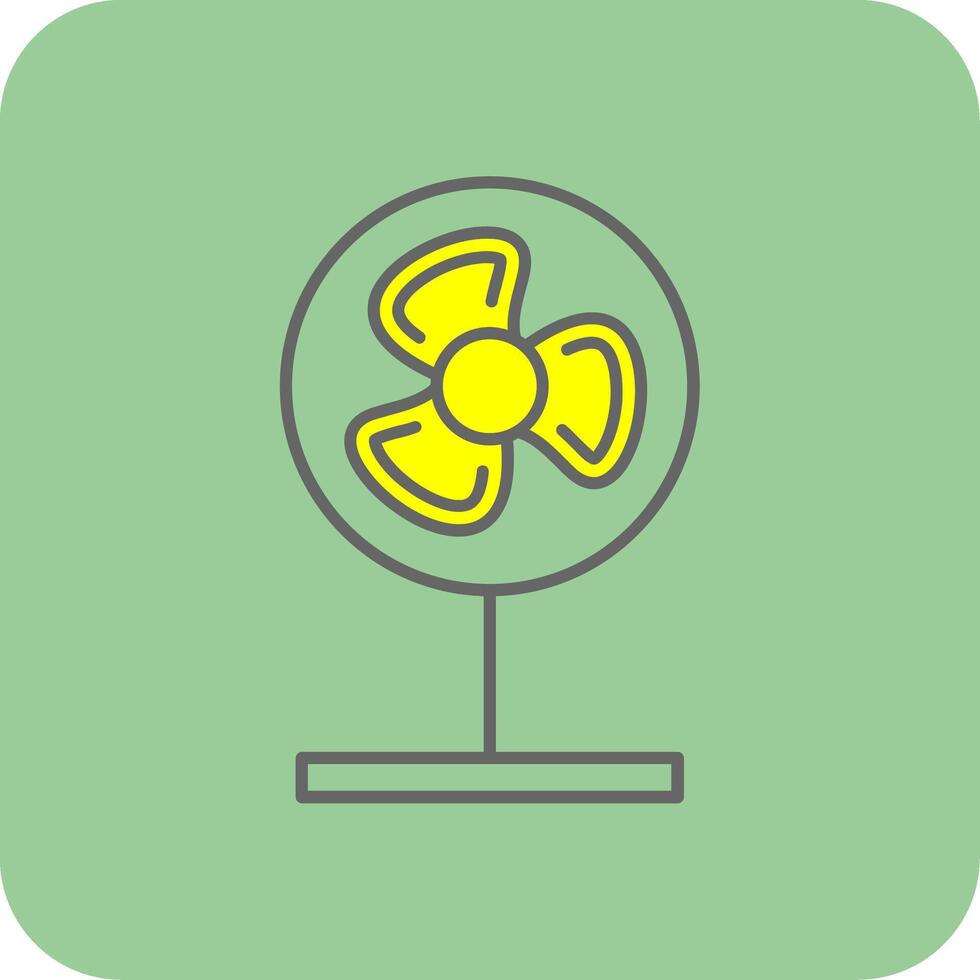 Fan Filled Yellow Icon vector