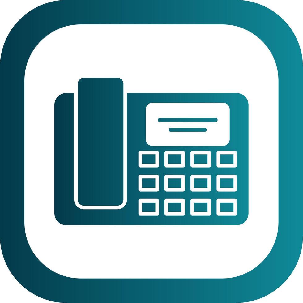 Telephone Glyph Gradient Round Corner Icon vector