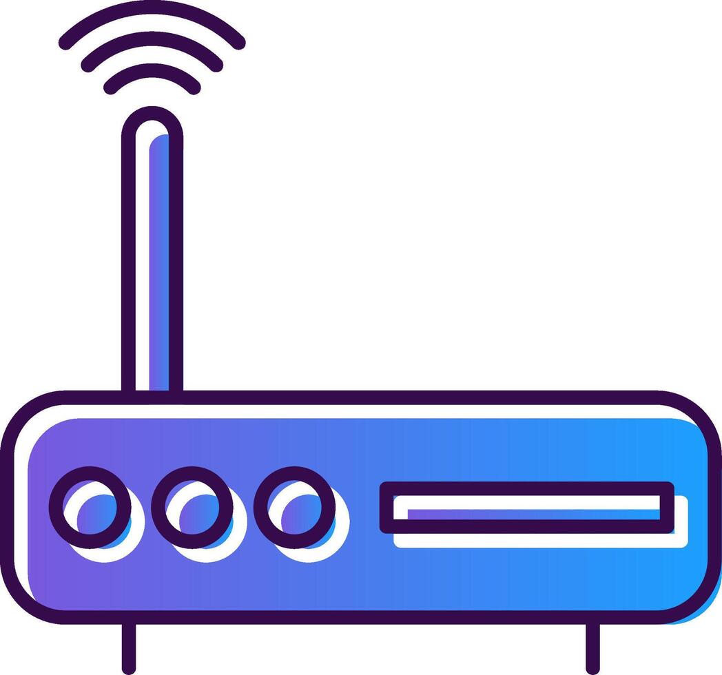 Modem Gradient Filled Icon vector