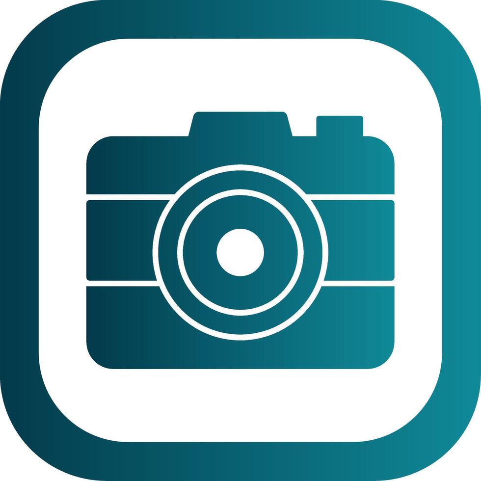 Photo Camera Glyph Gradient Round Corner Icon vector