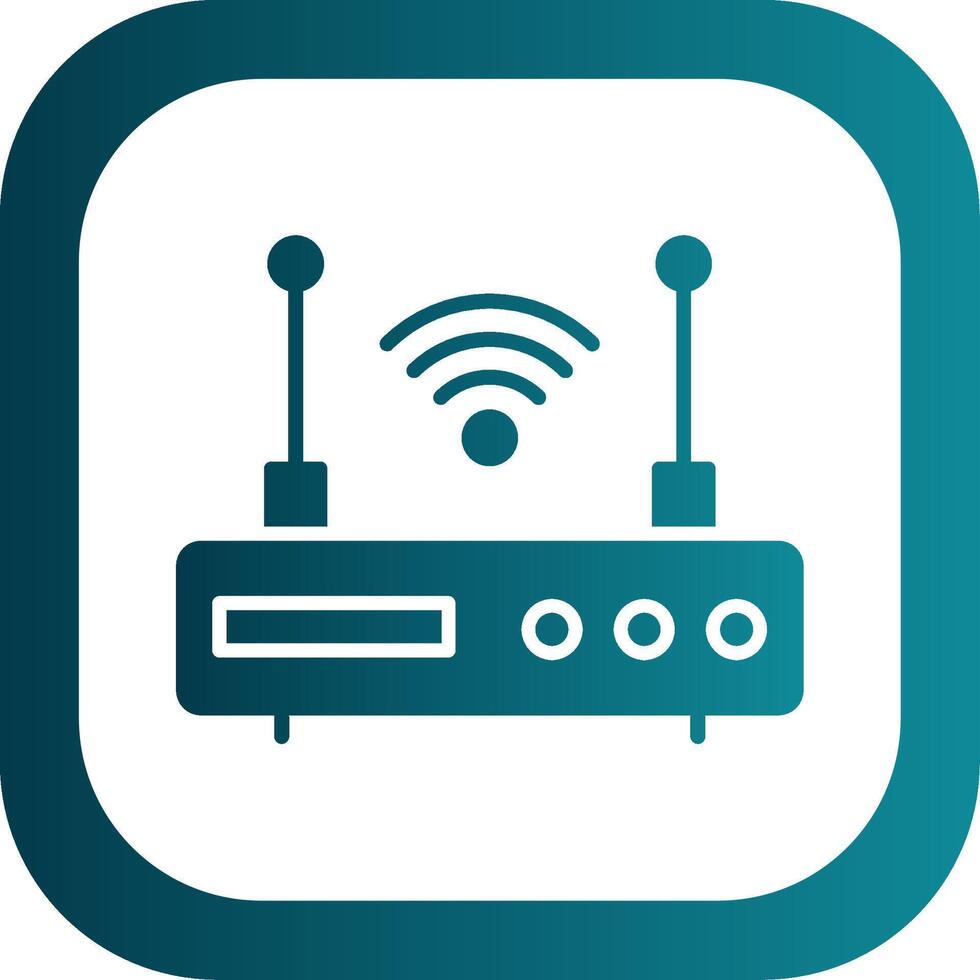 Modem Glyph Gradient Round Corner Icon vector