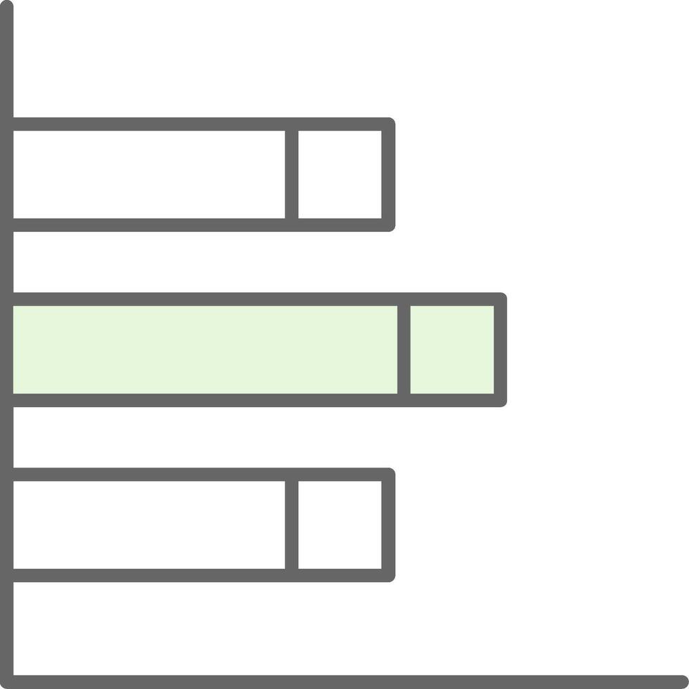 Bar Chart Fillay Icon vector