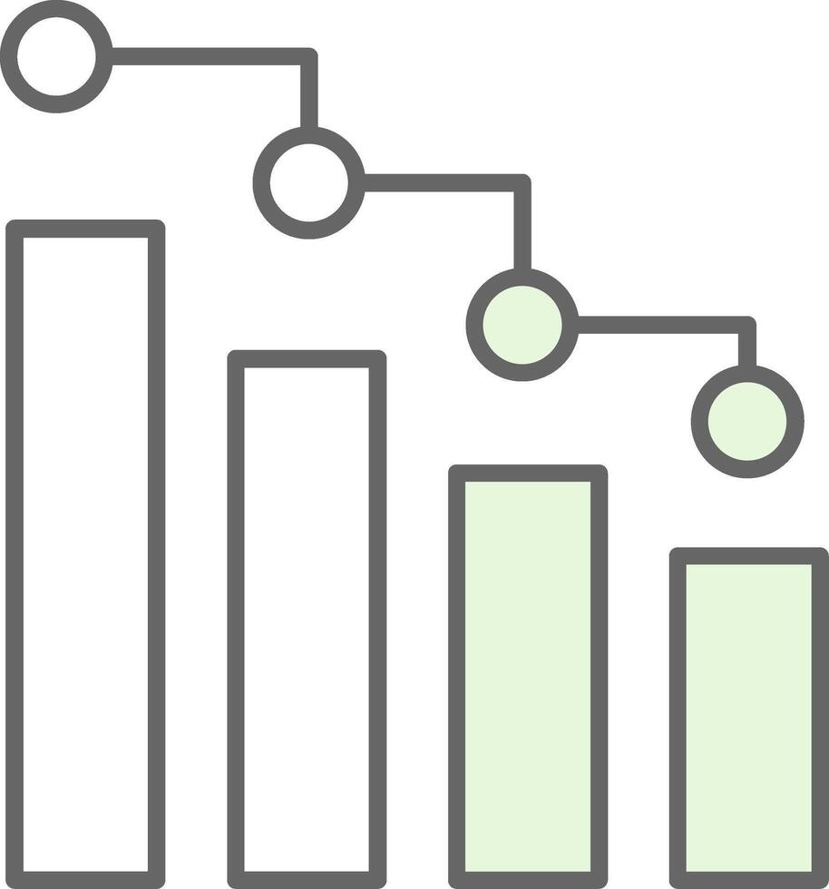 Bar Chart Fillay Icon vector