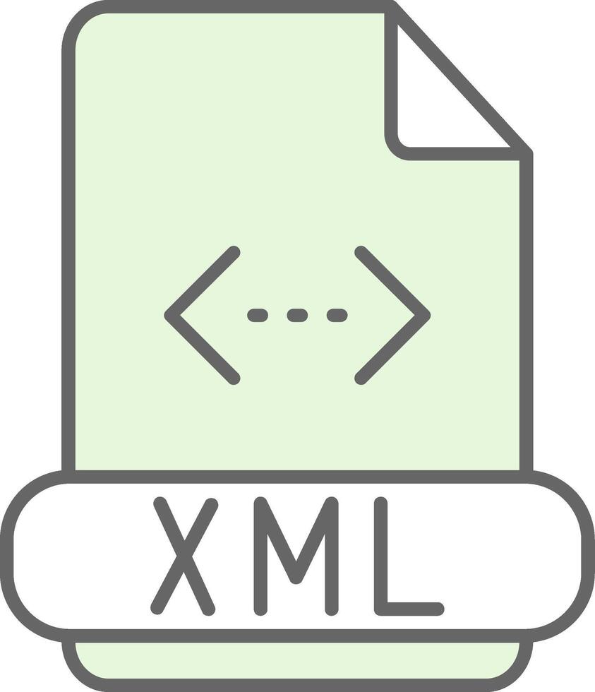 xml relleno icono vector