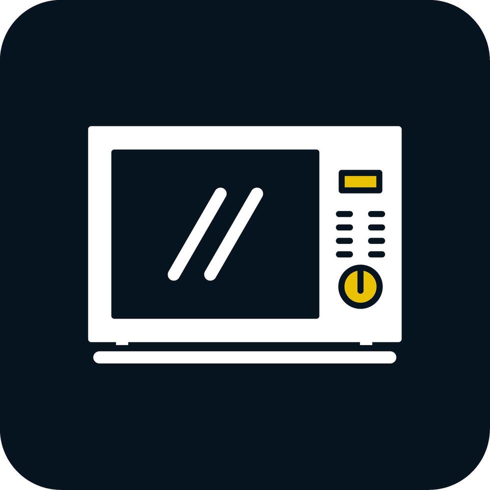 Microwave Glyph Two Color Icon vector