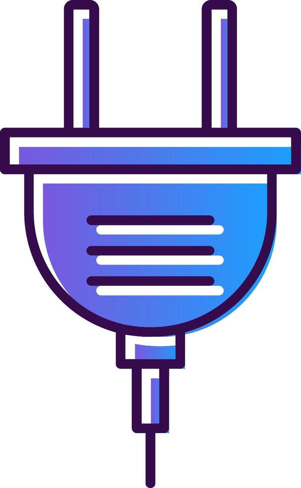 Power Plug Gradient Filled Icon vector