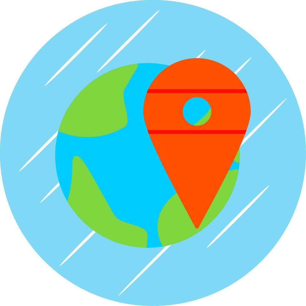 Location Flat Blue Circle Icon vector