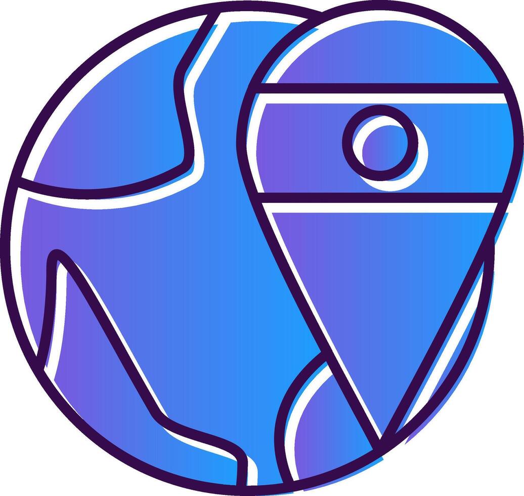 Location Gradient Filled Icon vector