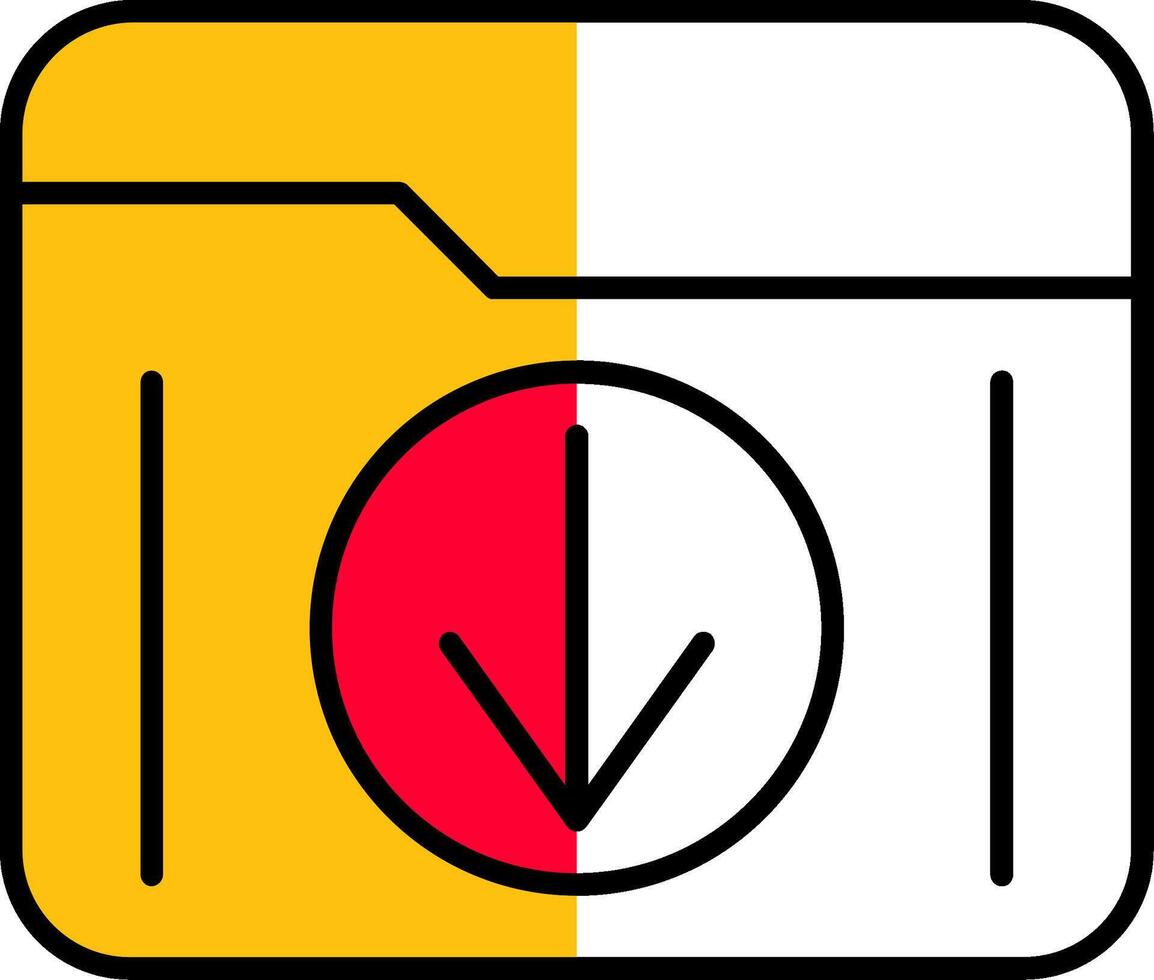 Download Filled Half Cut Icon vector