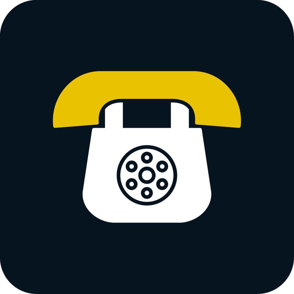 telephone Glyph Two Color Icon vector