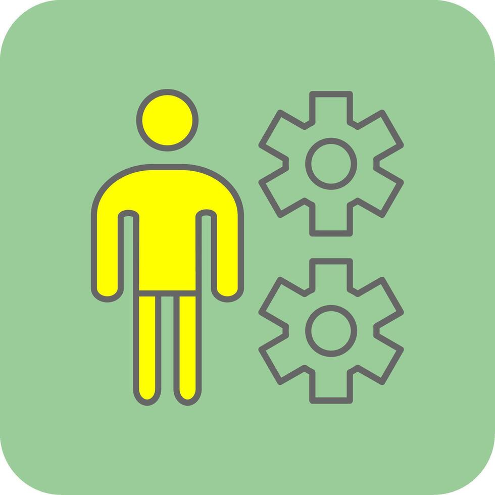 Business People Filled Yellow Icon vector