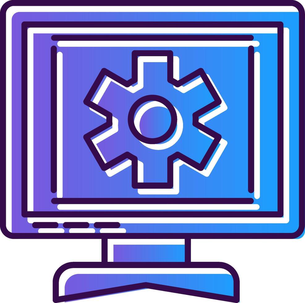 Process Gradient Filled Icon vector