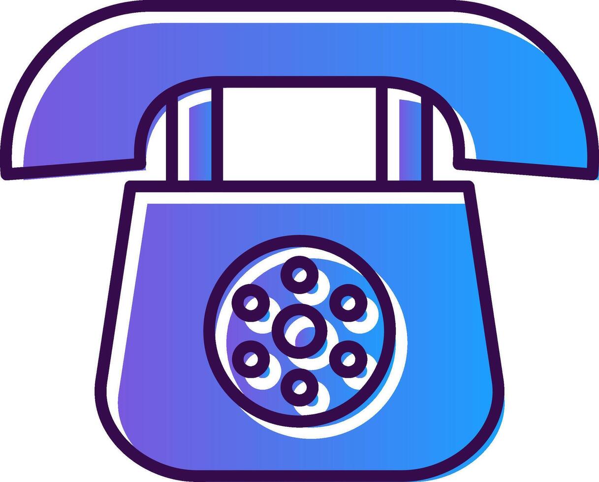 telephone Gradient Filled Icon vector