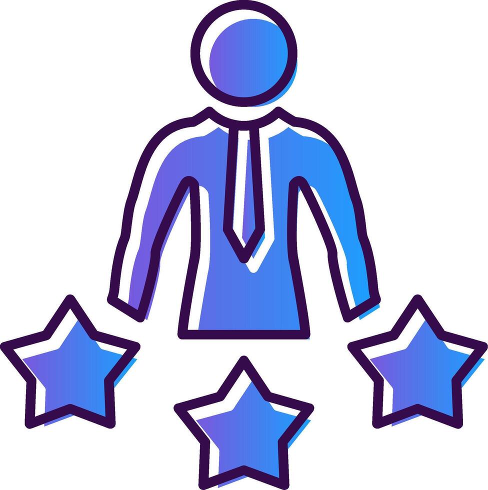 Experience Gradient Filled Icon vector