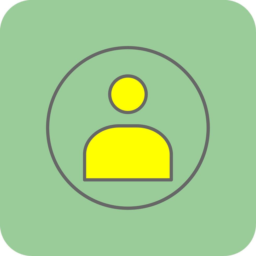 User Filled Yellow Icon vector