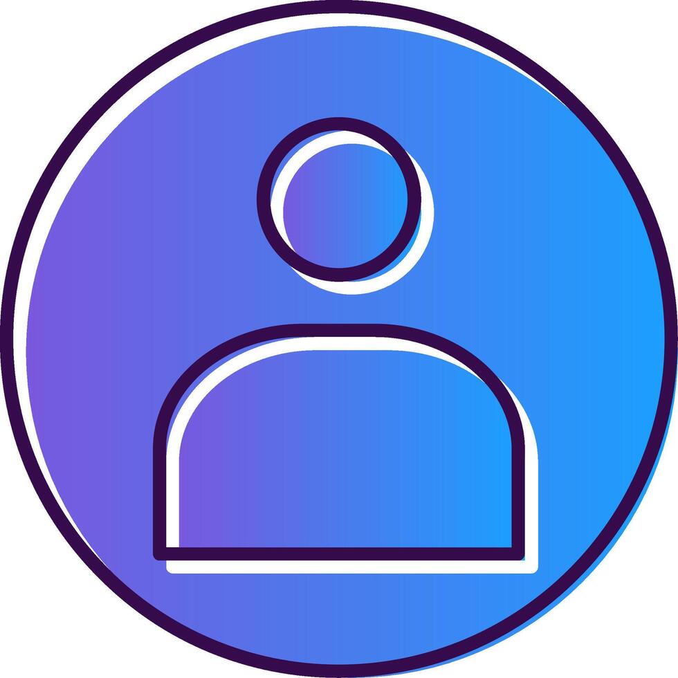 User Gradient Filled Icon vector