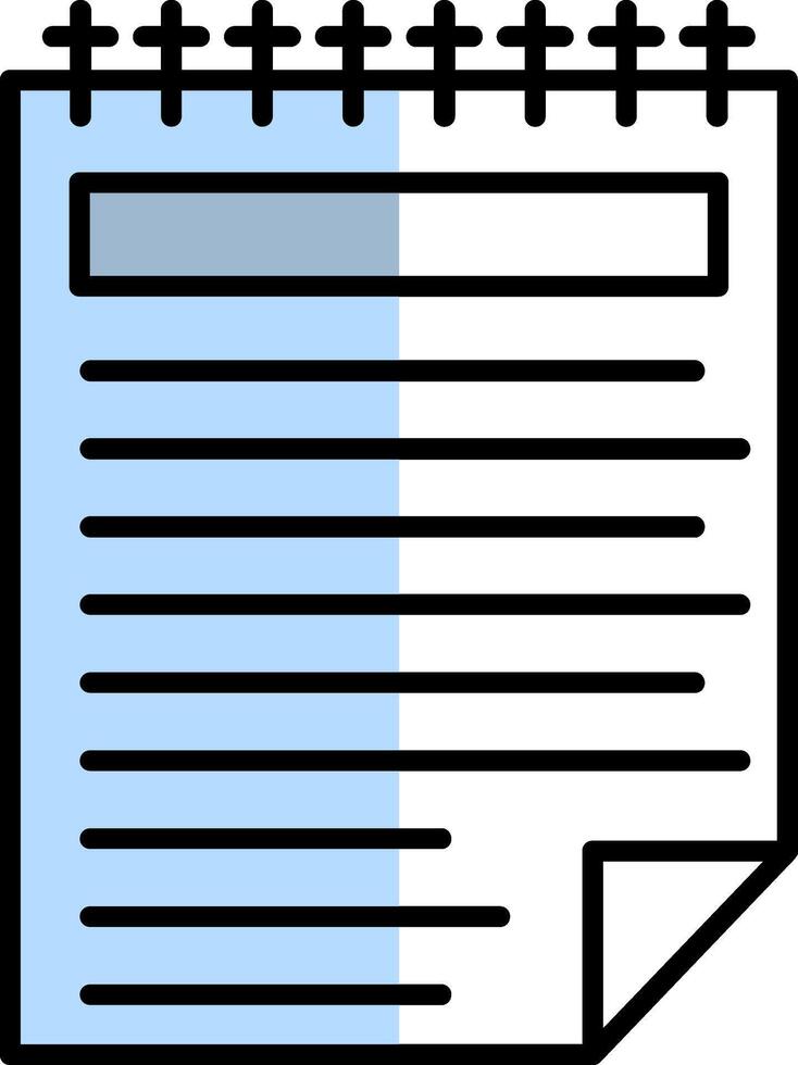 Note Filled Half Cut Icon vector