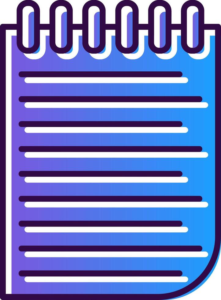 Note Gradient Filled Icon vector