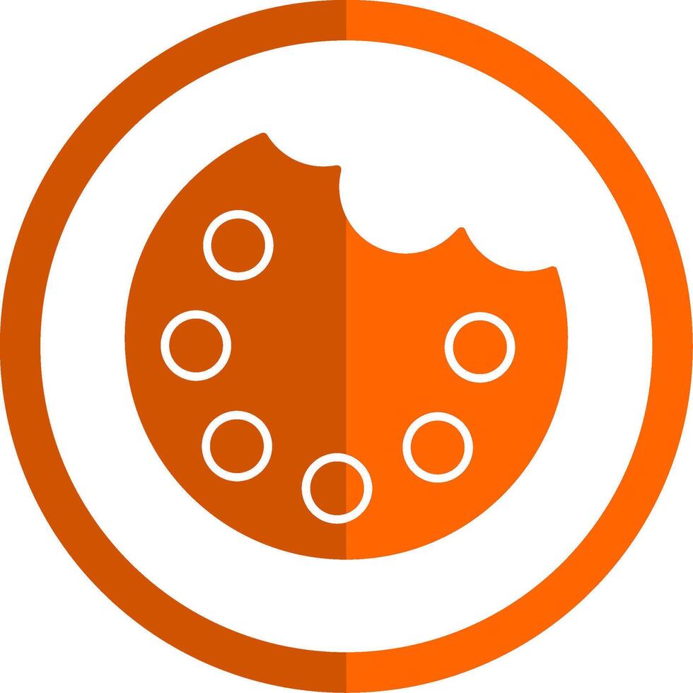 Palette Glyph Orange Circle Icon vector