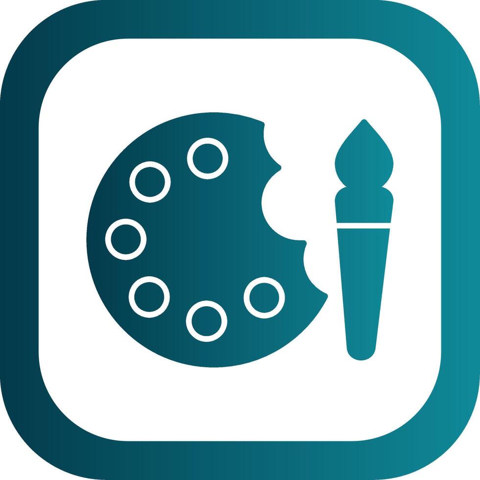 Paint Glyph Gradient Round Corner Icon vector