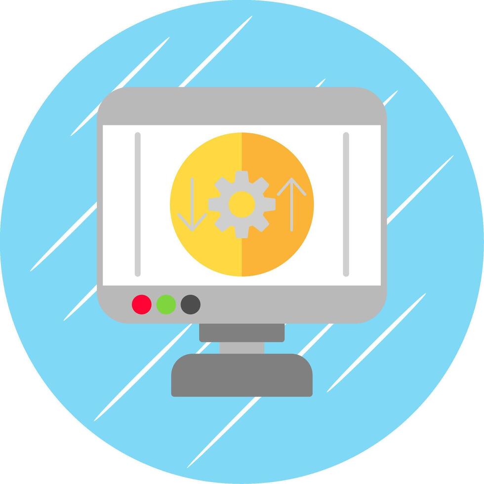 Process Flat Blue Circle Icon vector