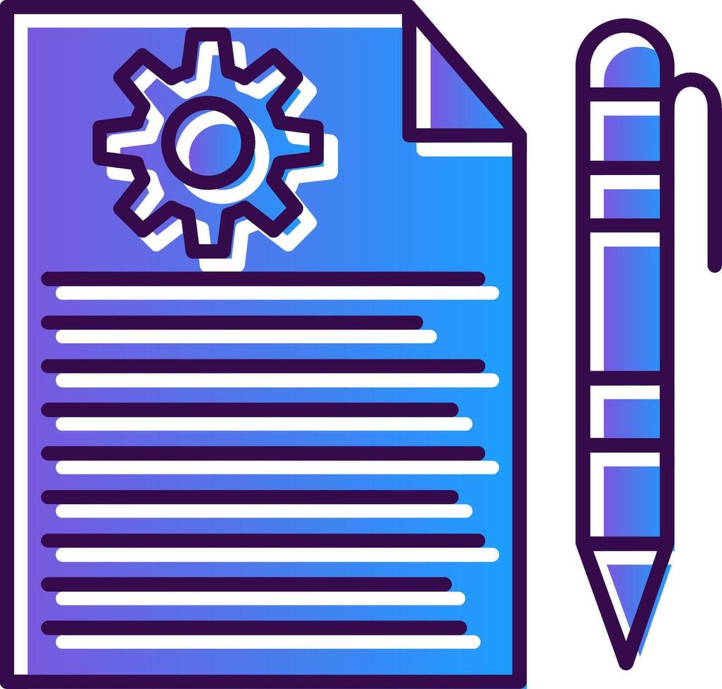 Business Gradient Filled Icon vector