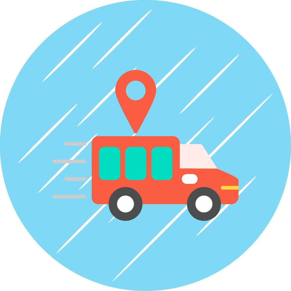 Track Flat Blue Circle Icon vector