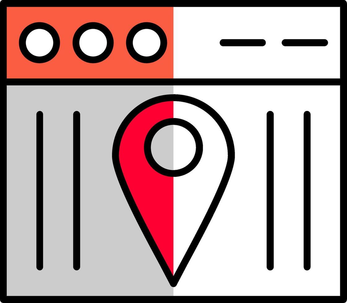 Web Filled Half Cut Icon vector