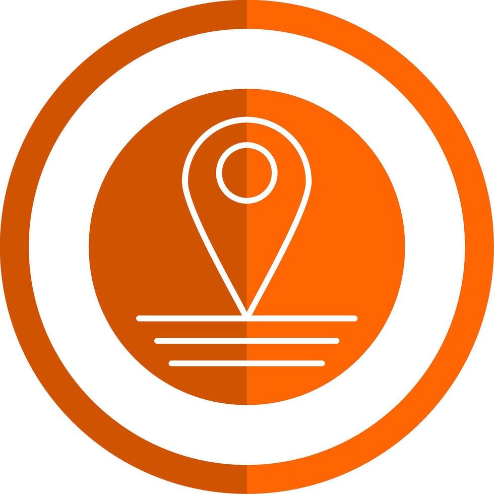Adress Glyph Orange Circle Icon vector