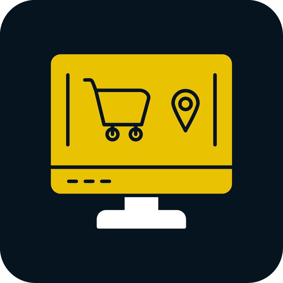 Online Order Glyph Two Color Icon vector