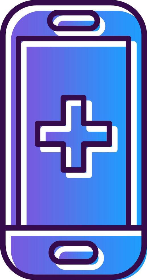 Health Gradient Filled Icon vector