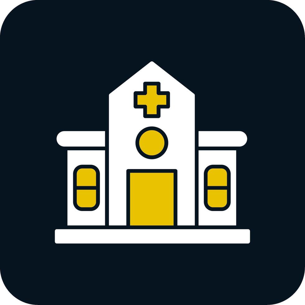 Hospital Glyph Two Color Icon vector