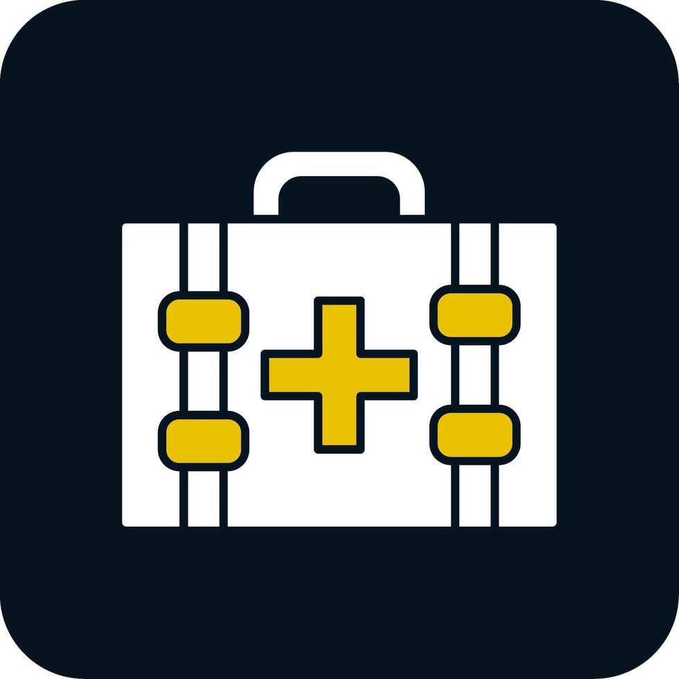 First Aid Kit Glyph Two Color Icon vector