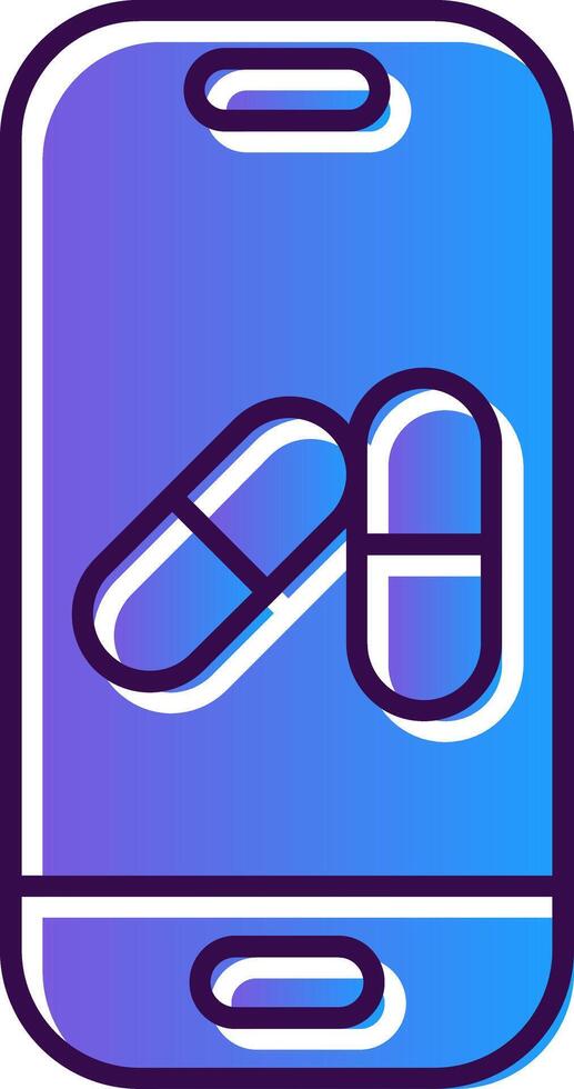 Smartphone Gradient Filled Icon vector