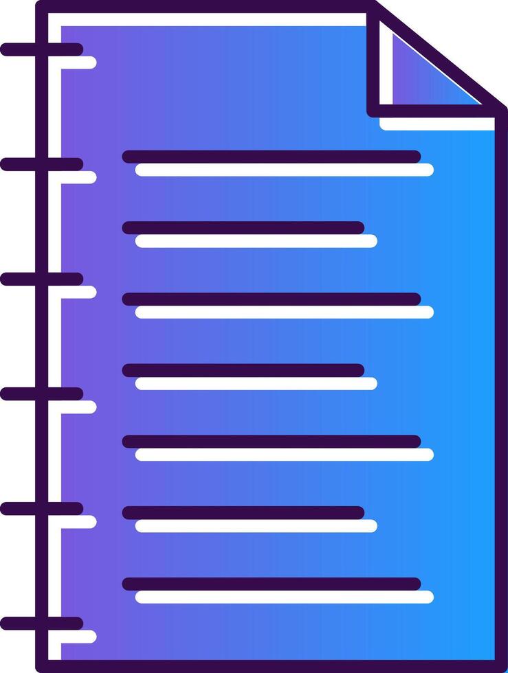 Notebook Gradient Filled Icon vector