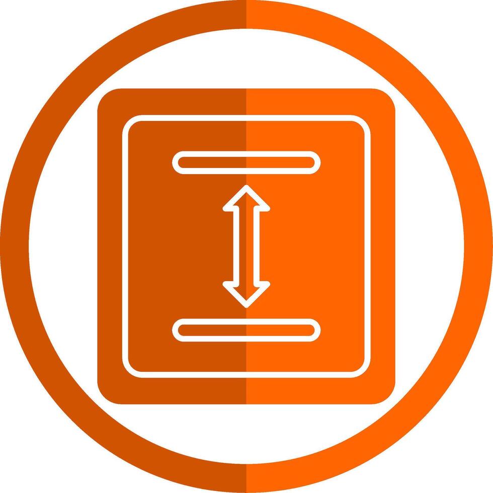 Between Glyph Orange Circle Icon vector