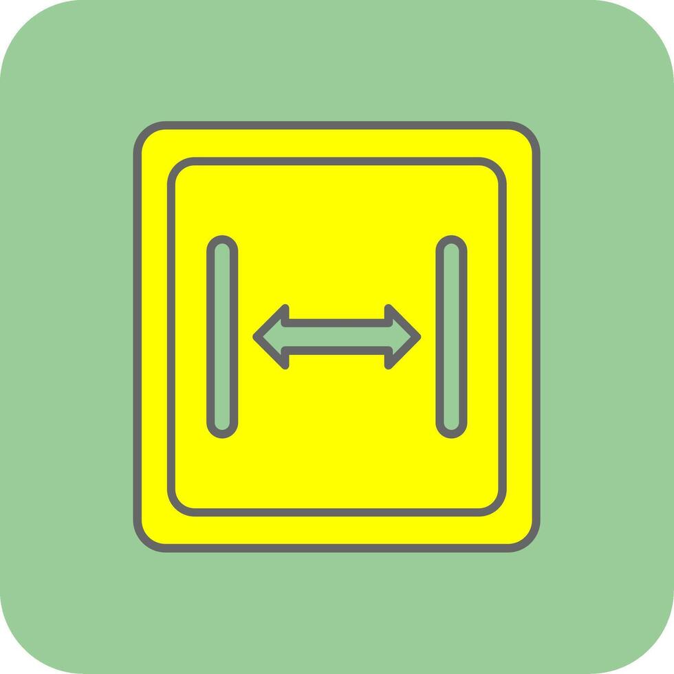 Size Filled Yellow Icon vector